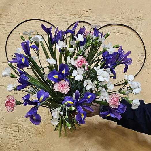 Bouquet d Iris et d Oeillet