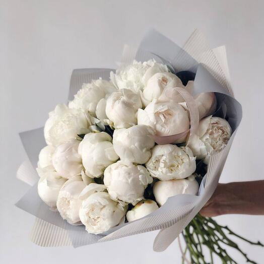 White peonies 18 stems