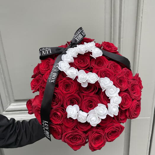 Personalized 50 roses bouquet