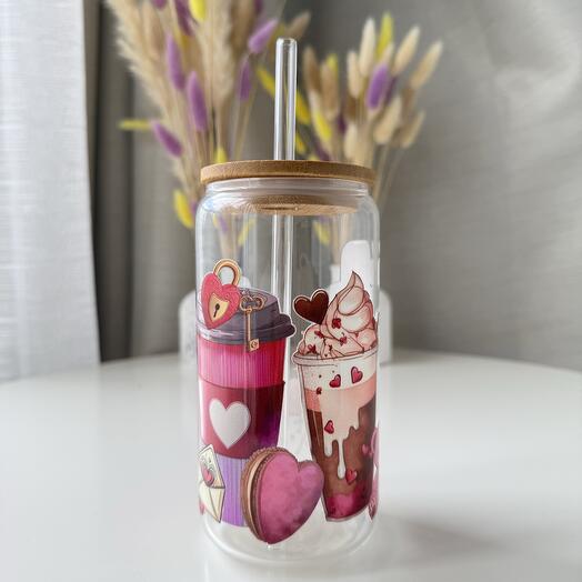 Tesse en verre avec une ambiance romantique