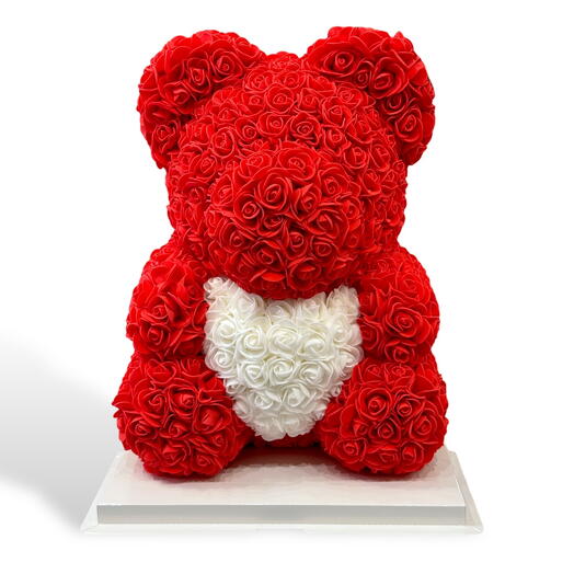 Ours en roses – Edition Rouge   Blanche