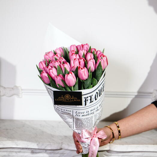 Bouquet tulip pink 20