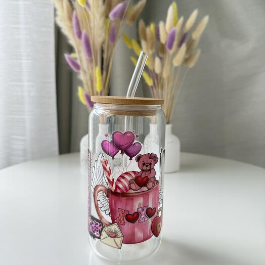 Tesse en verre avec amour