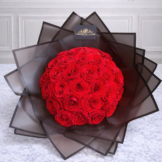 Bouquet de 31 roses rouges fraîches