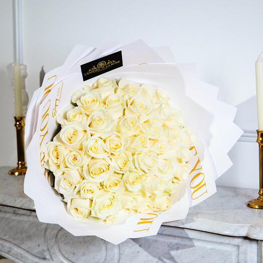 Bouquet rose blanche fraîche 20