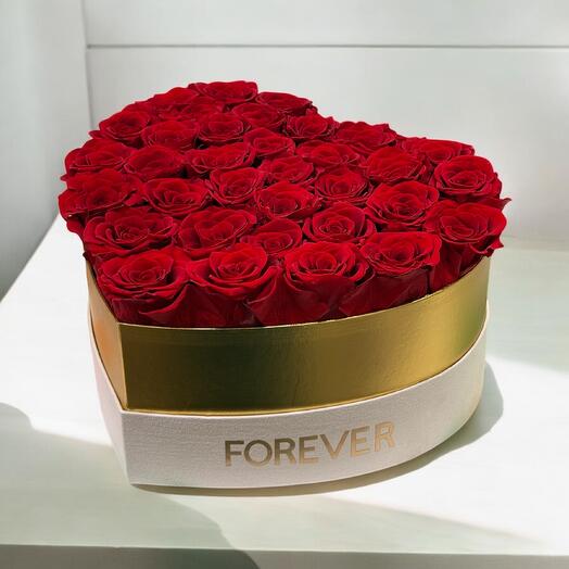 Cœur Rose eternelle stabilise