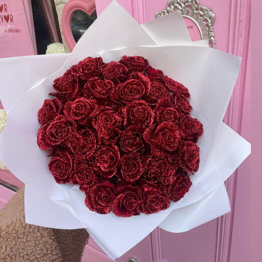 30 Glitter roses