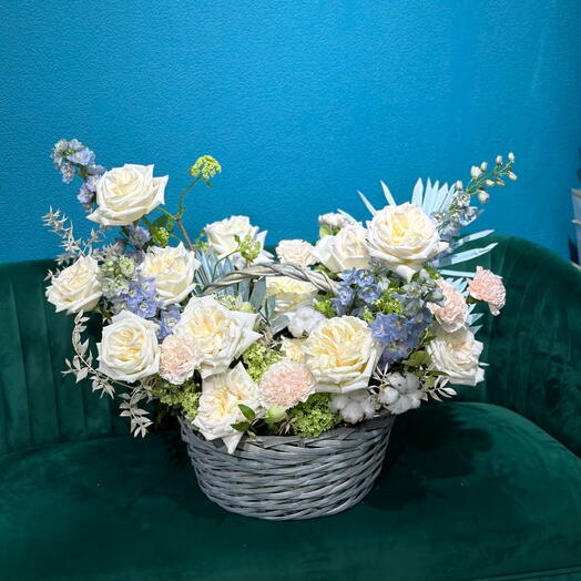Exclusive Basket with Different Flowers