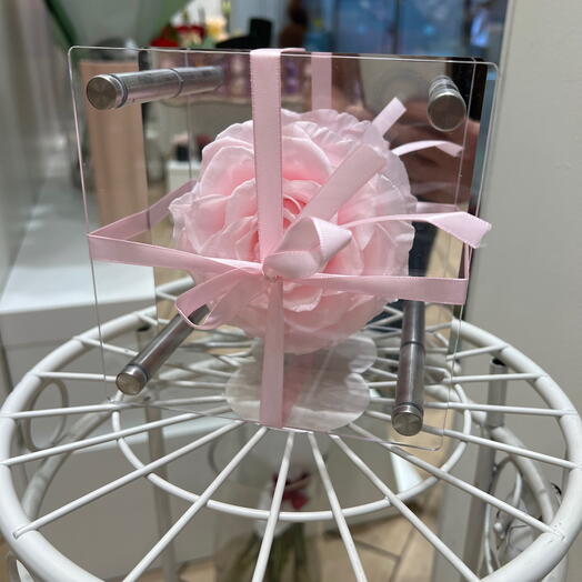 Carre miroir rose eternelle rose
