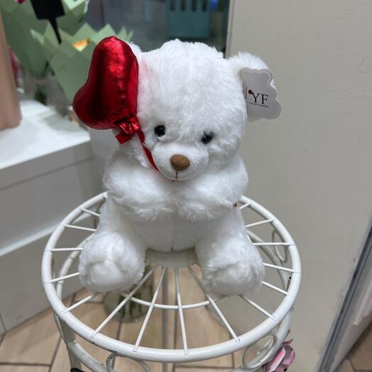 Ourson blanc ballon