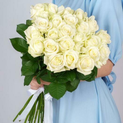25 roses blanches