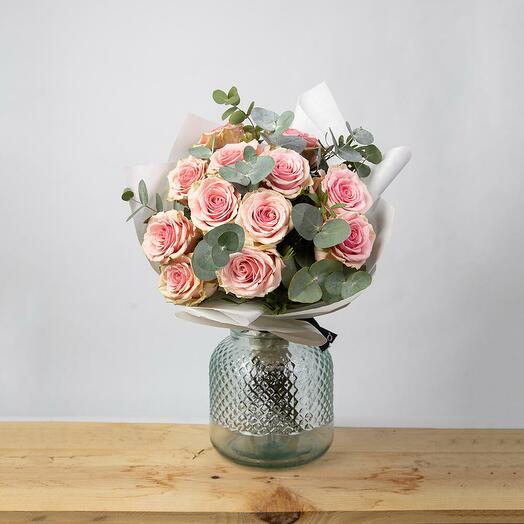 Bouquet de roses roses