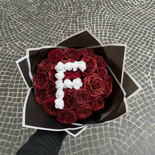 Personalized glitter roses