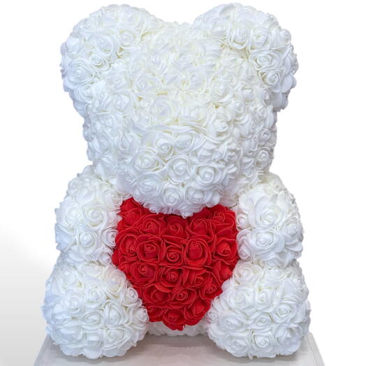 Ourson en Roses avec Cœur – Edition Luxe