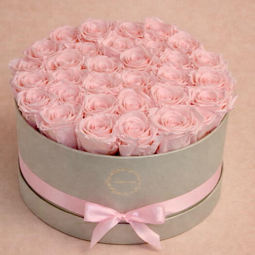 Big Luxury Box  pink Eternal Roses