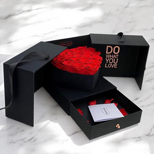 Bouquet rose eternelle stabilise SURPRISE