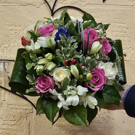 Bouquet vert et rose