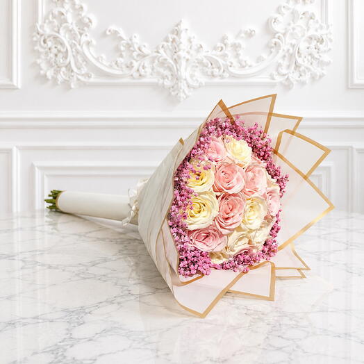 Bouquet perles de rose