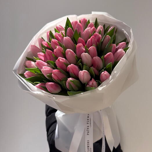 Tulips pink 49 stems