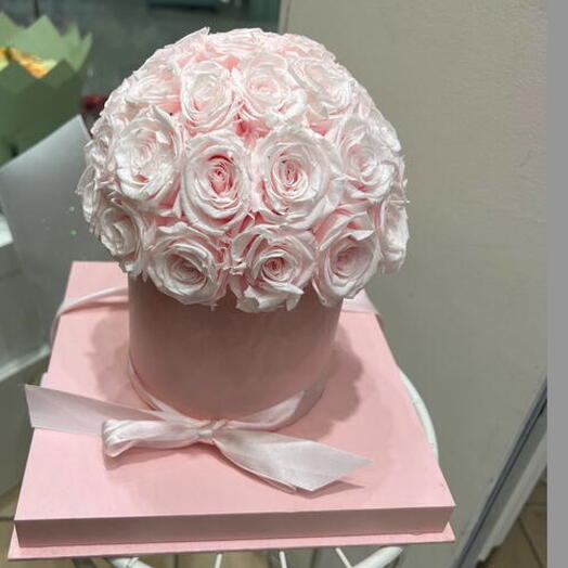 Box eternelle rose