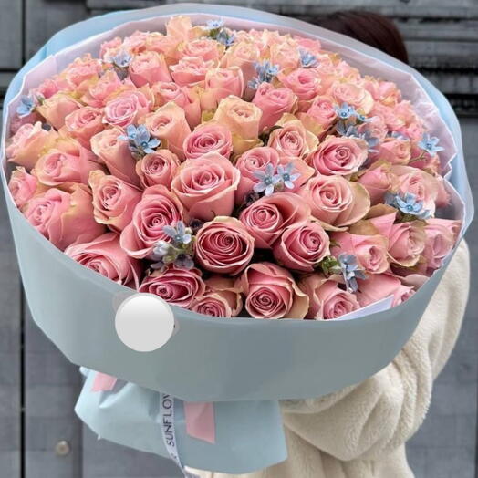 Pink   Blue Harmony Bouquet