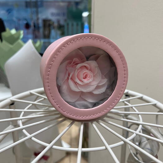 Box ronde rose