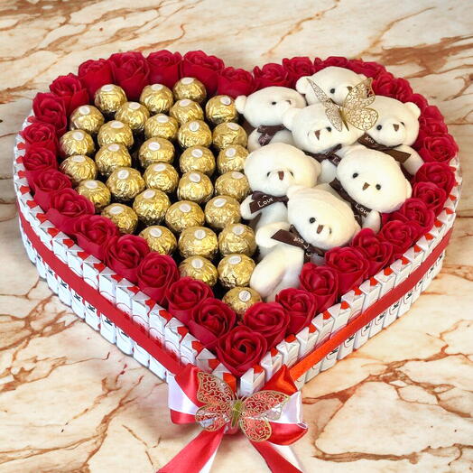 Cœur de chocolat avec nounours 🧸