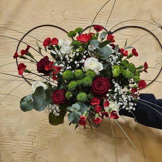 Bouquet vert et rouge