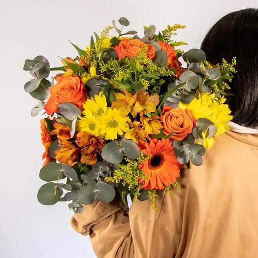 Bouquet d ambiance orange