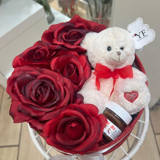 Box artificielle peluche chocolat